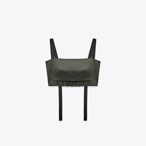 Zara Dark Khaki Cropped Top - Brand New!